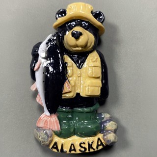 Alaska สติกเกอร์แม่เหล็กติดตู้เย็น ลายการ์ตูนหมี สําหรับตกแต่งบ้าน