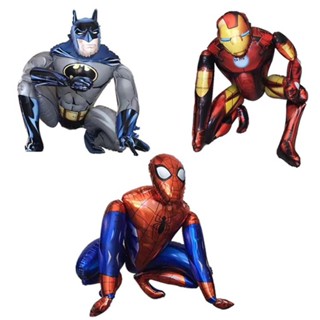 3D Tamanho Grande Marvel Superherosspiderman Batman Superhero Ferro Figura Foil Birthday Party Balloons Decoração De Balões