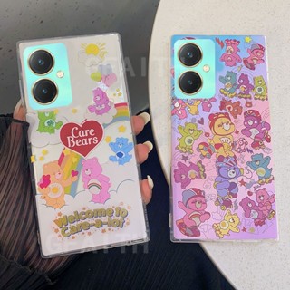 ใหม่ เคสโทรศัพท์มือถือ ซิลิโคนนิ่ม ใส กันกระแทก ลายการ์ตูนหมีสายรุ้ง สําหรับ VIVO Y27 Y36 Y78 4G 5G 2023 Y27 Y36