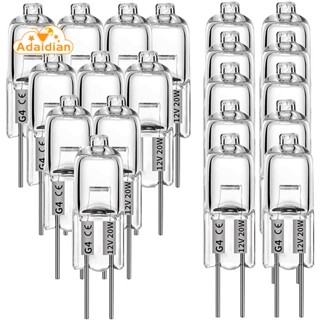 หลอดไฟฮาโลเจน G4 20W 12V 2 Pin สําหรับหม้อหุงข้าว สัญญาณไฟ 20 ชิ้น