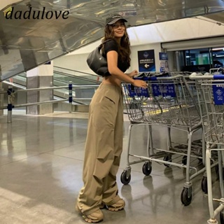 DaDulove💕 New American Ins High Street Thin Overalls Casual Pants Niche High Waist Wide Leg Pants Trousers