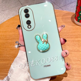 เคสโทรศัพท์มือถือนิ่ม ลายกระต่ายน่ารัก 3D สีชมพู สําหรับ Honor 90 Lite X8a Magic5 Pro 5G 4G Honor90Lite Honor90