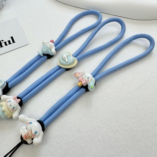 สายคล้องข้อมือ ลาย Cinnamoroll น่ารัก สามารถปรับได้ แบบสากล สําหรับแขวนโทรศัพท์มือถือ