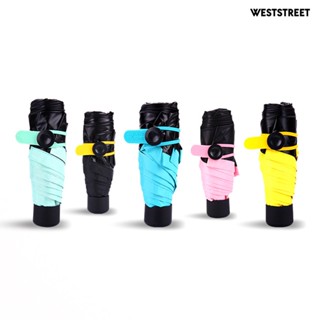 Weststreet ร่มพับ ขนาดเล็ก กันน้ํา กันลม ป้องกันรังสียูวี แฟชั่นสําหรับผู้หญิง