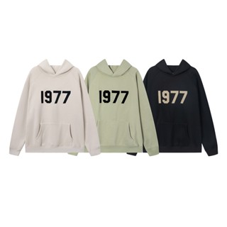 Fashion FOG เสื้อกันหนาวลําลอง มีฮู้ด ตัวเลขด้านหน้า 1977 สําหรับผู้ชาย และผู้หญิง