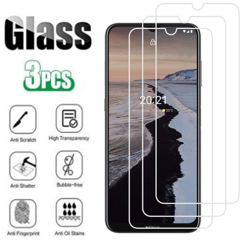 3pcsกระจกนิรภัยฟิล์มสําหรับnokia C2 Tava Tanen C32 C31 C30 C3 C22 C10 G400 G300 G22 G21 G11 G21 G10 
