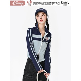 จูดี้ ซูโทเปีย เสื้อคอตั้งซิปหน้า ลิขสิทธิ์แท้ Judy Zootopia Sweet Cool Stand-up Collar Long Sleeve Shirt