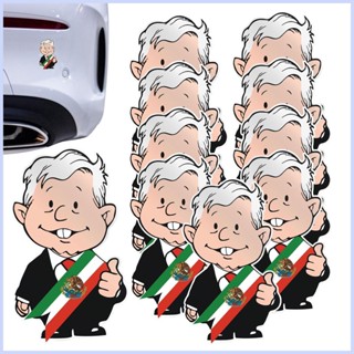 สติกเกอร์ ลาย Amlito Lopez Obrador AMLO สําหรับติดตกแต่งหน้าต่างรถยนต์ 10 ชิ้น