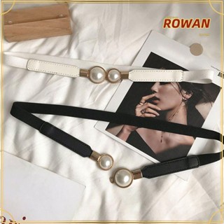 Rowans เข็มขัด ผู้หญิง พลอยเทียม สายรัดเอว บาง