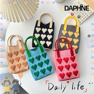 DAPHNE กระเป๋าสะพายไหล่ กระเป๋าถือ แฮนด์เมด แต่งสายโซ่คล้องข้อมือ สําหรับสตรี