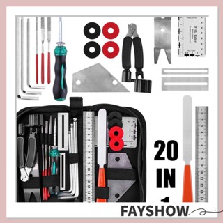 FAY ชุดเครื่องมือประแจปรับระดับ สําหรับซ่อมแซมกีตาร์ 20 ชิ้น