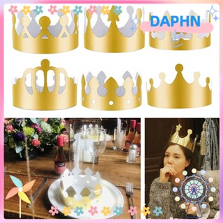 DAPHS หมวกมงกุฎกระดาษ แฟชั่นเจ้าหญิง สําหรับผู้ใหญ่ และเด็ก จํานวน 10 ชิ้น