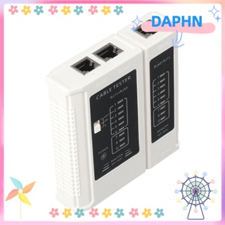 Daphs RJ45 อุปกรณ์ทดสอบสายเคเบิลเครือข่ายอีเธอร์เน็ต สีขาว สําหรับ Cat5 Cat5e Cat6 Cat6a Cat7