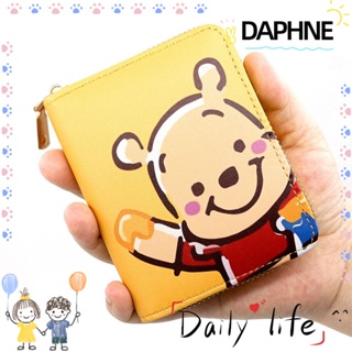 DAPHNE กระเป๋าสตางค์ ใส่เหรียญ บัตรเครดิต มีซิป ลายการ์ตูน คุณภาพสูง