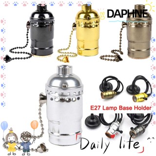 Daphne E27 ซ็อกเก็ตสกรูโคมไฟ อลูมิเนียม 250V 4 A Edison E27 สีดํา สีเงิน สีทอง