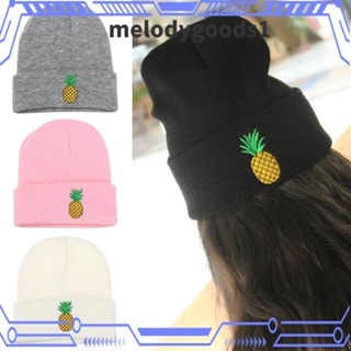 Melodygoods1 หมวกถัก หมวกสกี ปักลาย สไตล์ฮิปฮอป