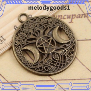 Melodygoods1 จี้สร้อยคอ รูปแม่มด บูชาพระจันทร์สามดวง