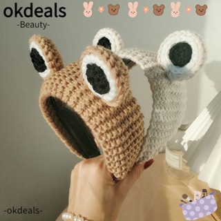 OKDEALS ที่คาดผม ลายการ์ตูนกบ ตาโต แฟชั่นฤดูใบไม้ผลิ