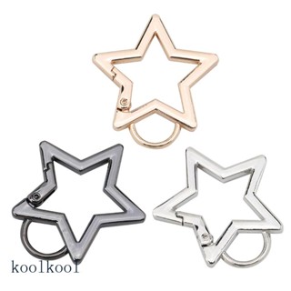 Kool แหวนโอริง รูปดาว เปิดกระเป๋าหนัง หัวเข็มขัด สําหรับคล้องกระเป๋าถือ