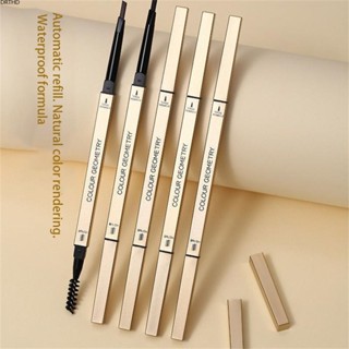 [พร้อมส่ง] Color Geometric Small Gold Bar Double Extremely Thin Eyebrow Pencil Natural Lasting Not Easy To Color