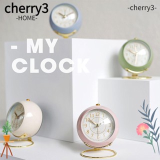 Cherry3 นาฬิกาปลุกควอตซ์ ใช้แบตเตอรี่ ขนาดเล็ก พร้อมไฟกลางคืน สําหรับตกแต่งบ้าน