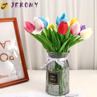 Jeromy พวงมาลัยดอกทิวลิปประดิษฐ์ DIY สําหรับตกแต่งบ้าน งานแต่งงาน