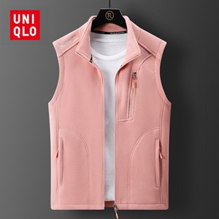 UNIQLO เสื้อกั๊ก ผ้าฟลีซ อเนกประสงค์ ให้ความอบอุ่น เหมาะกับใส่กลางแจ้ง แฟชั่นฤดูใบไม้ร่วง และฤดูหนาว สําหรับผู้หญิง 2023 [M-4XL]