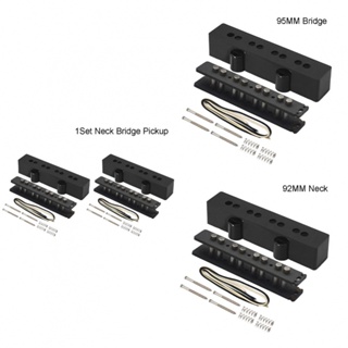 New Arrival~Electric Bass DIY Neck Bridge Pickup for 4 String Jazz Bass Style Black