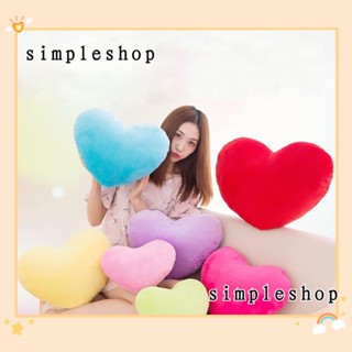 SIMPLE หมอนตุ๊กตา รูปหัวใจ สีชมพู สําหรับตกแต่งบ้าน วันเกิด