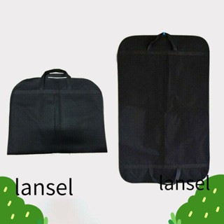 Lansel ผ้าคลุมสูท มีซิป พับได้ กันฝุ่น สีดํา ขนาด 120 ซม. 47 นิ้ว