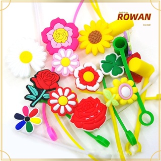 Rowans จุกซิลิโคนปิดหลอดดูดน้ํา กันฝุ่น ลายการ์ตูน สําหรับห้องครัว