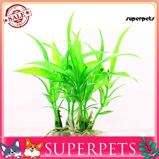 Superpets หญ้าเทียม เซรามิค ไม่ต้องดูแล สําหรับตกแต่งพืชน้ํา ลูกโลก ปลา