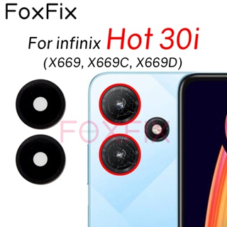 เลนส์กล้องด้านหลัง พร้อมสติกเกอร์กาว แบบเปลี่ยน สําหรับ Infinix Hot 30i X669 X669C X669D