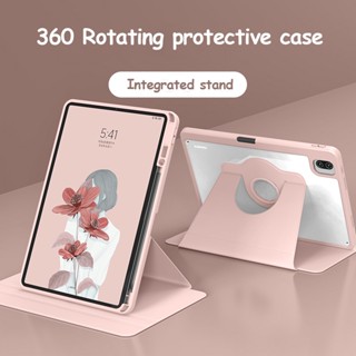 เคสอะคริลิคใส หมุนได้ 360 องศา พร้อมช่องใส่ดินสอ สําหรับ Samsung Galaxy Tab A7 Lite 8.7 นิ้ว T220 T225 2021