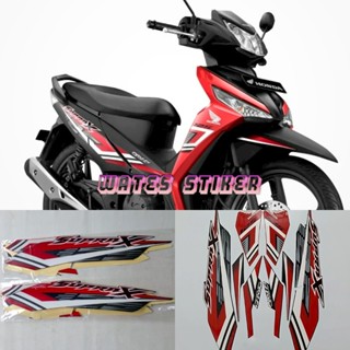 Merah HITAM สติกเกอร์รูปลอก สีดํา สีแดง คุณภาพดี สําหรับ HONDA SUPRA X 125 FI 2022