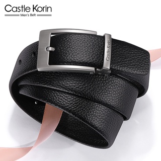 Castle Korin เข็มขัดหนังแท้ หัวเข็มขัดโลหะผสม สําหรับผู้ชาย ck01010-TCLZWZD