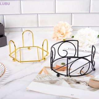 Lubu ใหม่ แผ่นรองแก้วกาแฟ ชา กาแฟ แบบเหล็ก ทนทาน สีดํา Diy สําหรับตกแต่งบ้าน