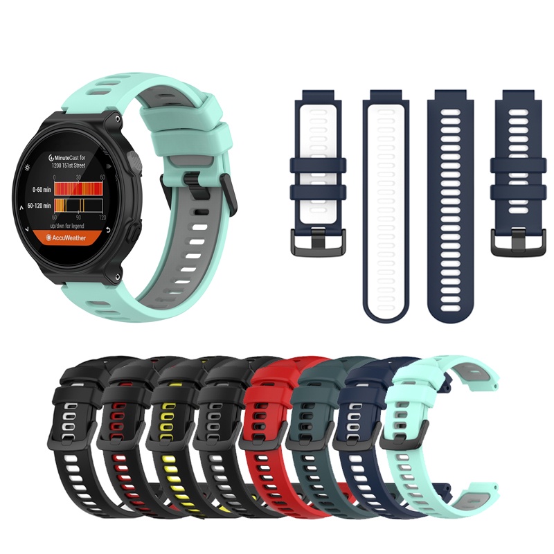 สายนาฬิกาข้อมือซิลิโคน แบบเปลี่ยน สําหรับ Garmin Forerunner 735XT 220 230 235 620 630 ราคาถูก Shopee Lazada