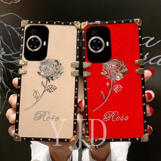 Yjd เคสโทรศัพท์มือถือ กันกระแทก ลายดอกกุหลาบ ประดับเพชร สําหรับ Huawei Nova 11 Pro 11i Nova 11 Ultra