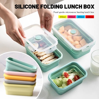 4 Sizes Lunch Box Collapsible Silicone Food Container Microware Home Kitchen Outdoor Food Storage Containers Box