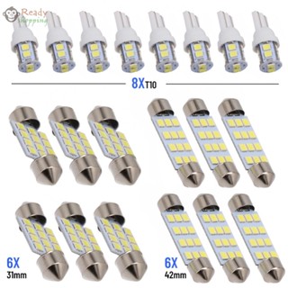 ไฟ LED ภายใน สีขาว แบบเปลี่ยน 31 มม. 42 มม. 6500K 20 ชิ้น