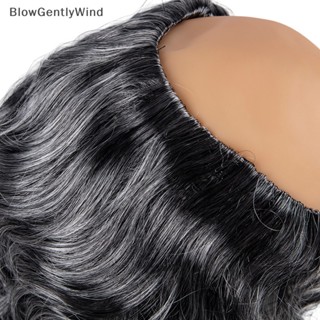 Blowgentlywind วิกผมคนแก่ หมวกโล้น สีขาว พร้อมผมด้านข้าง สําหรับฮาโลวีน