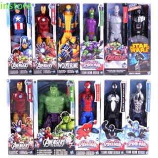 Instore ฟิกเกอร์ Marvel Wolverine Black Panther Iron Man Buster Spiderman Hulk