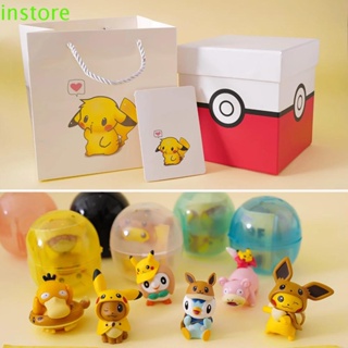 Instore ฟิกเกอร์ Pokemon Rowlet Psyduck Slowpoke Pikachu ของเล่นสําหรับเด็ก