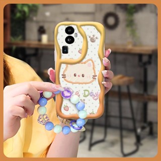 three-dimensional Pendants Phone Case For OPPO Reno10 Pro Pendants Soft flower Anti drop airbag For Girls Love bracelet youth