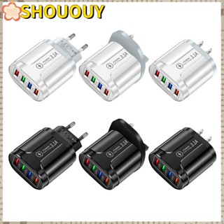 Shououy พาวเวอร์ซัพพลายชาร์จเร็ว LED 4 พอร์ต แบบพกพา