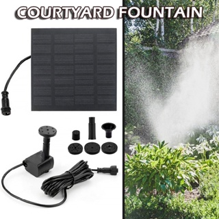 Solar Powered Water Fountain Pump with 6 Nozzles for Bird Bath Ponds Pool Garden