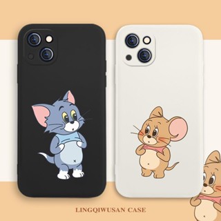 Tom and Jerry เคสไอโฟน 12 pro max 8 พลัส เคส iPhone 7 8 plus se2020 cover iPhone 14 13 12 11 pro Xr Xs X max case นิ่ม