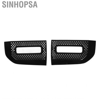 Sinhopsa Front Bumper Fog Grille  Grill Lamp Bezel Perfect Fit Gloss Black LR129432 for Defender 90 110 130