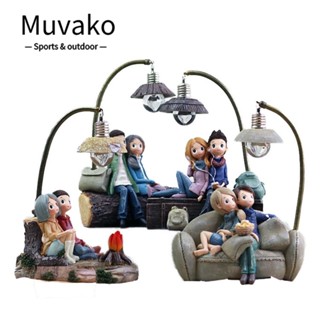 Muvako โคมไฟตั้งโต๊ะ LED เรซิ่น ลายการ์ตูน สร้างสรรค์ สําหรับคู่รัก วันวาเลนไทน์ นักเรียน